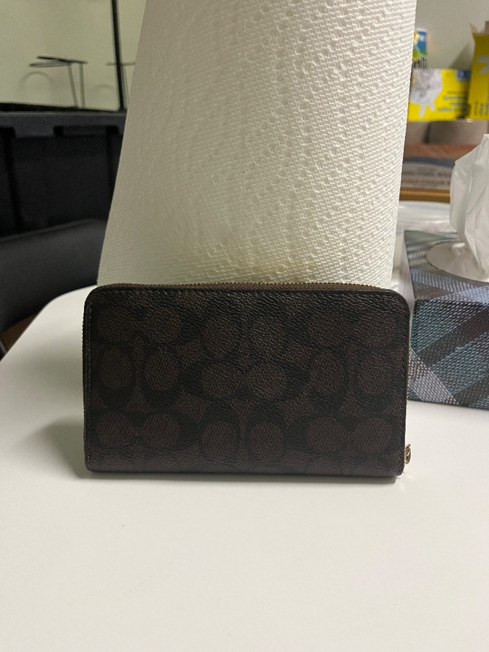 NWOT Coach black and brown leather wallet - Picture 2 of 8